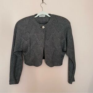 St. John by Marie Gray geometric print Bolero jacket